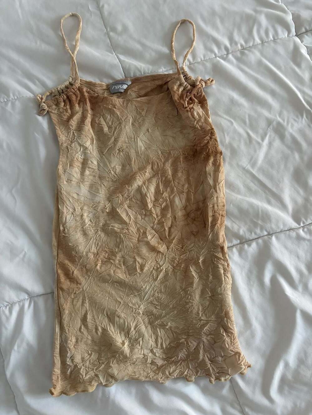 Vintage Rave Tie-Dye Crinkle Cami Tank Top